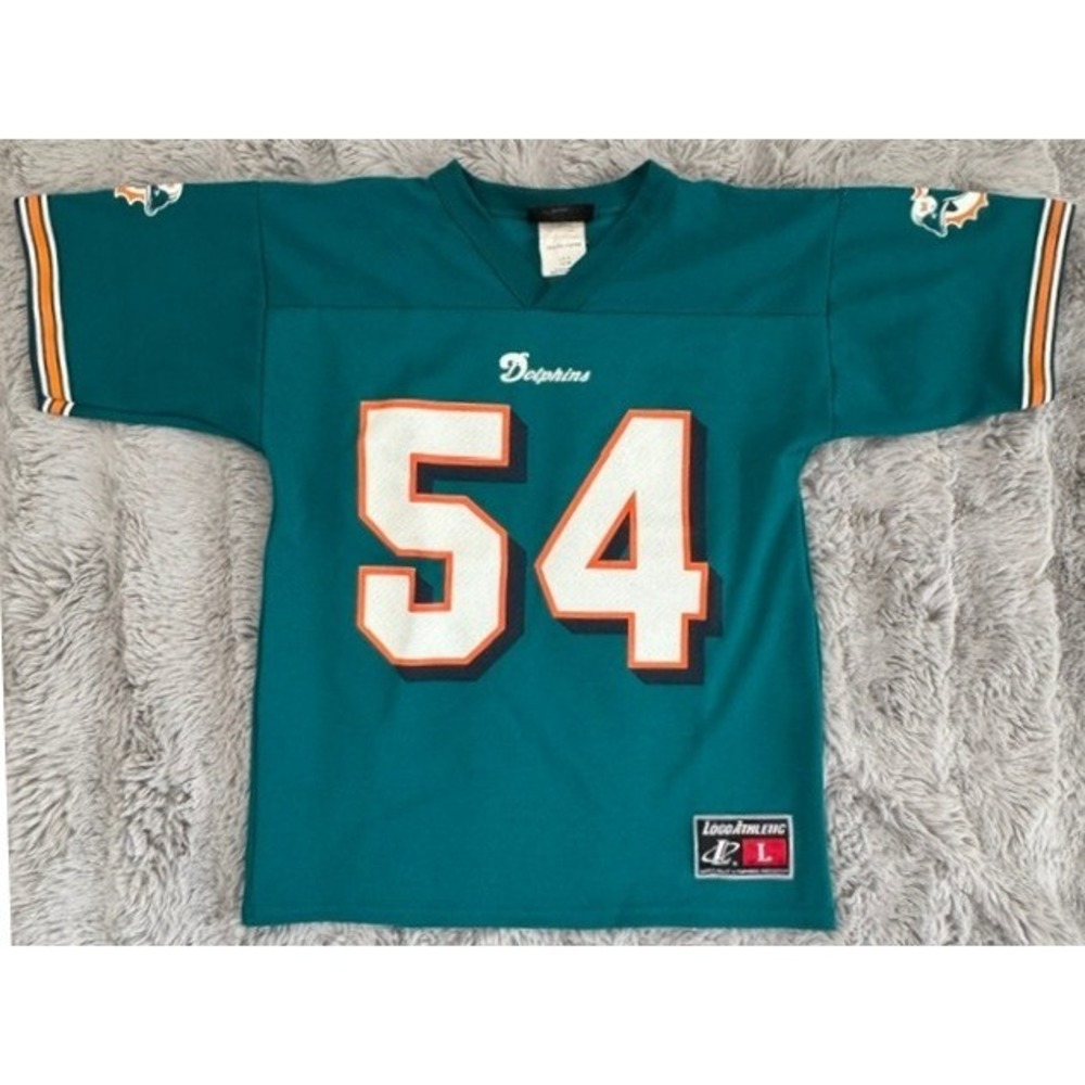 Vintage Logo Athletic Miami Dolphins Zach Thomas 54 Jersey Youth Large 14/16
